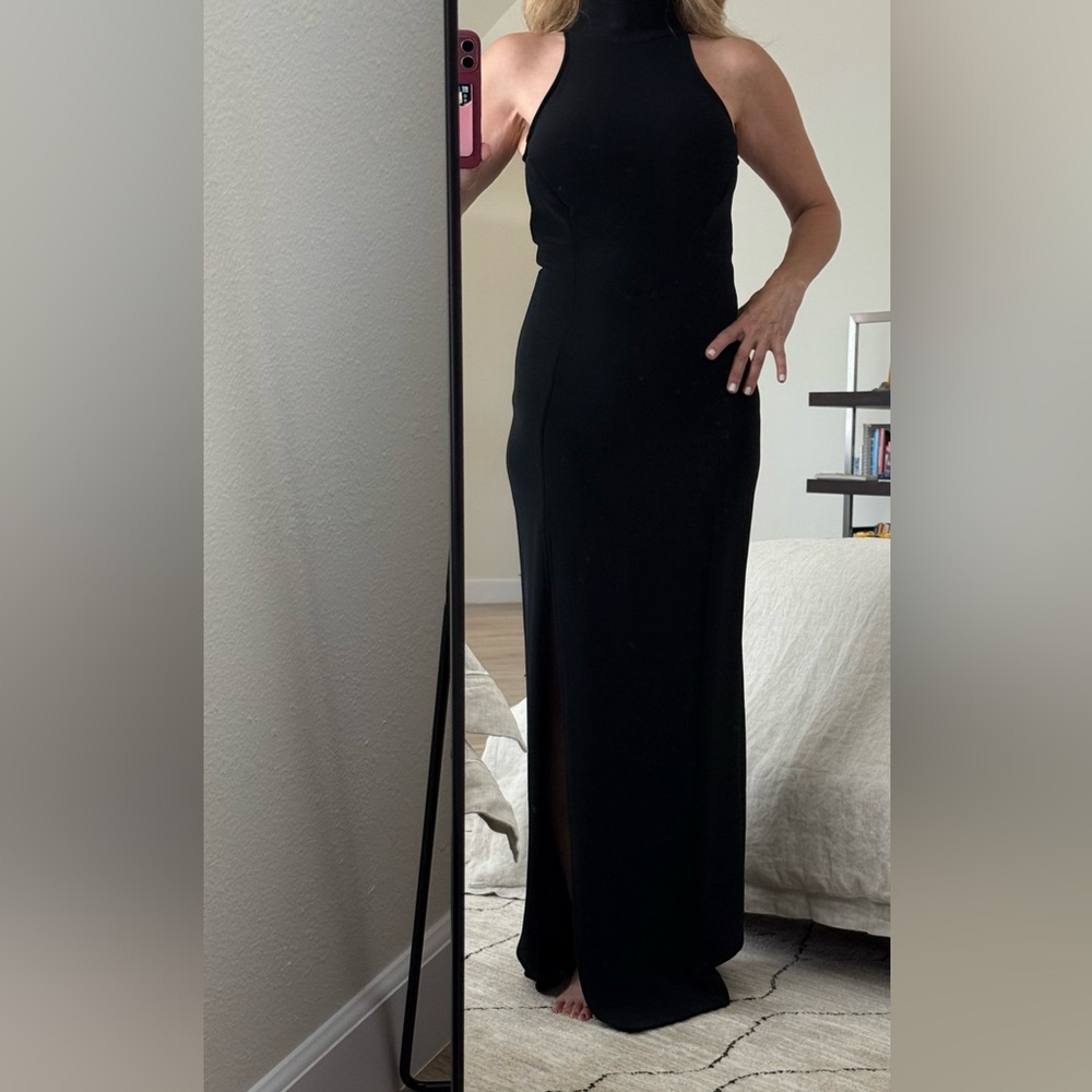 Tadashi Shoji Black high neck halter Dress 6